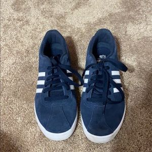 Navy suede adidas sneakers